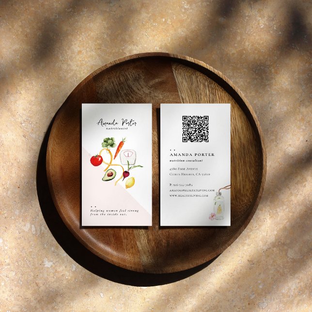 Wellness Branding | Nutritionist QR Code Business Card (Creator Uploaded)