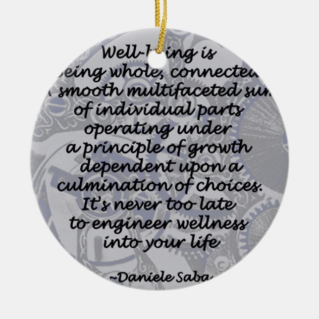 wellness ceramic ornament (Front)
