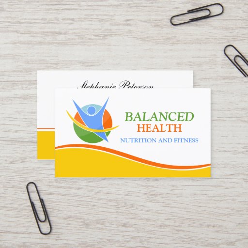 Customizable Wellness Coach Business Cards