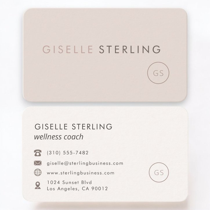Wellness Coach Feminine Professional Business Card