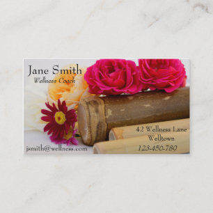 Wellness Coach Natural Therapies Wellness Business Card