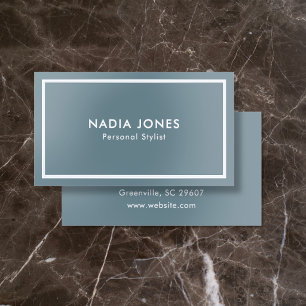 Wellness Consultant Modern Minimalist Dusty Blue Foil Business Cards