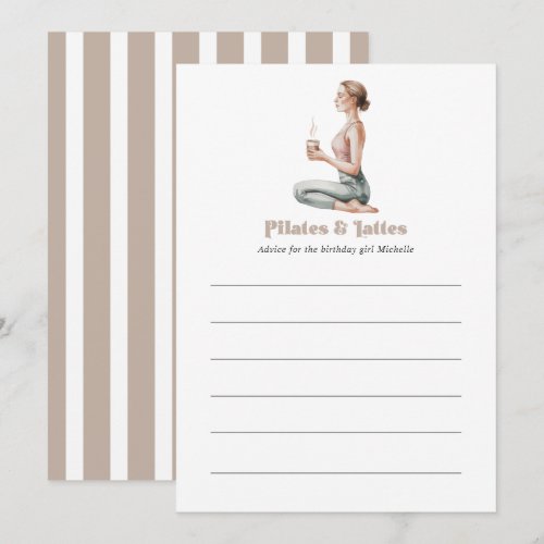 Wellness Experience Pilates & Lattes Birthday Advice Card