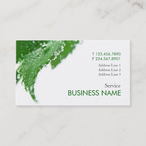 Customizable Wellness Fresh Care Business Card Template