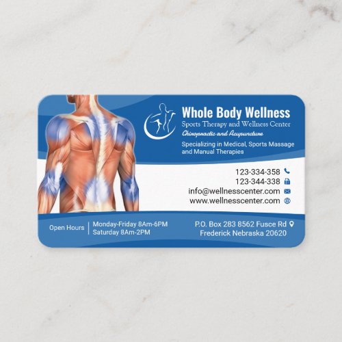 Wellness Manual Therapy Sports Massage Medical Business Card