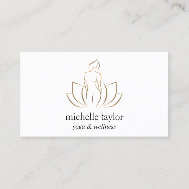 Wellness Massage Therapy Spa Yoga Instructor Coach Business Card (Front)