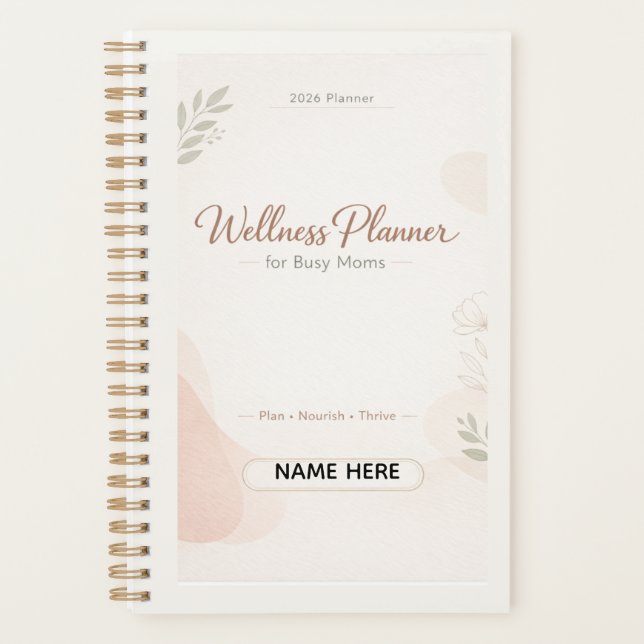 Wellness Planner for Busy Moms | Daily Self-Care  (Front)