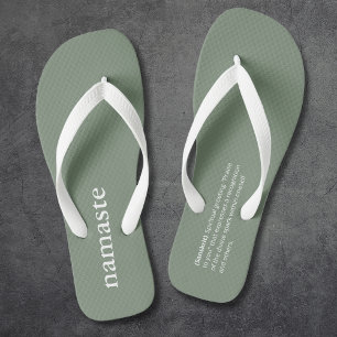 Wellness Simple Namaste Minimalist Yoga Teacher Flip Flops