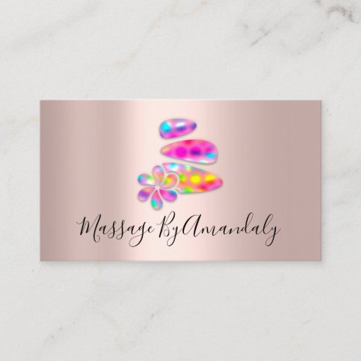 Wellness Spa Massage Therapy Reflexology Holograph Business Card Zazzle 0201