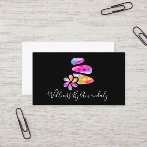 Wellness Spa Massage Therapy Reflexology Holograph Business Card