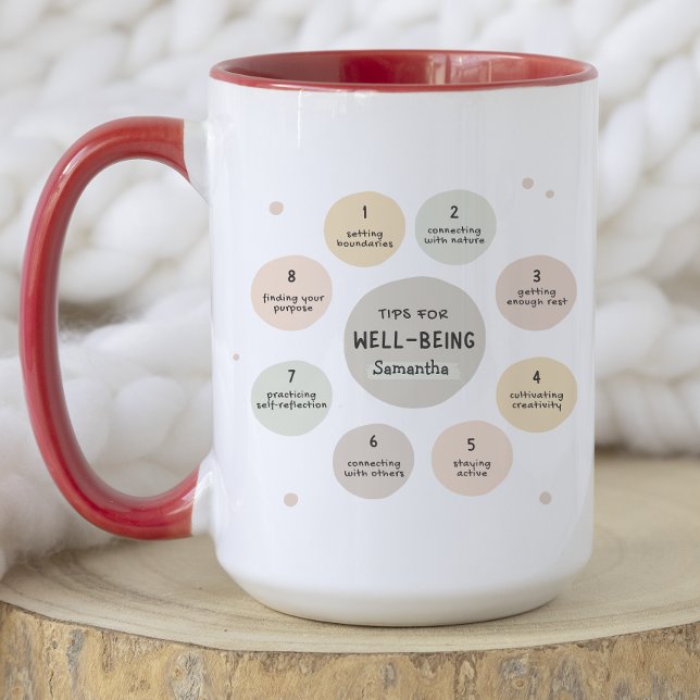Wellness Tips Self-Care Motivational Quote Mug (Creator Uploaded)