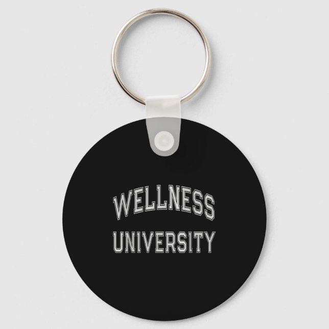 Wellness University Squad Fitness Coach Gym Health Keychain (Front)
