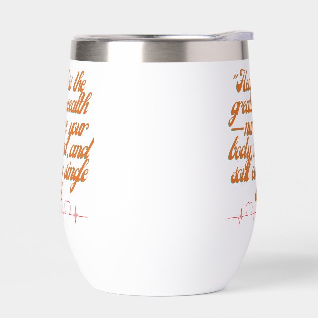 Wellness Wealth Thermal Wine Tumbler (Left)