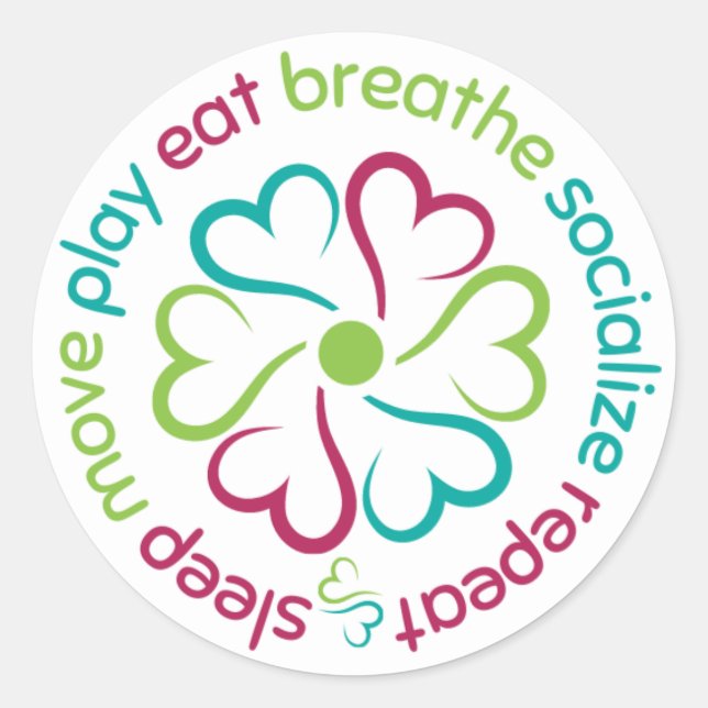 Wellness Wheel Classic Round Sticker (Front)