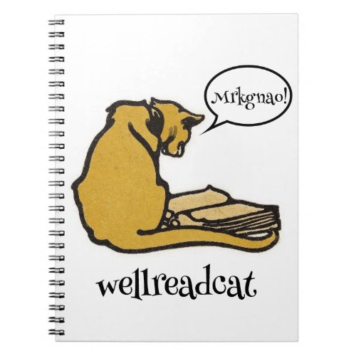 wellreadcat Basic Dark T_Shirt Notebook