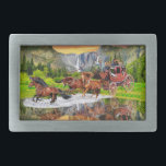 WELLS FARGO STAGECOACH BELT BUCKLE<br><div class="desc">Wells Fargo Stagecoach flees across mirror lake as it escapes from wild west bandits. My digital artwork creates an imaginative western realism so you can always enjoy this action and adventure. For those seeking to enhance their western belt buckle, this is a collector's item you will be proud to own...</div>