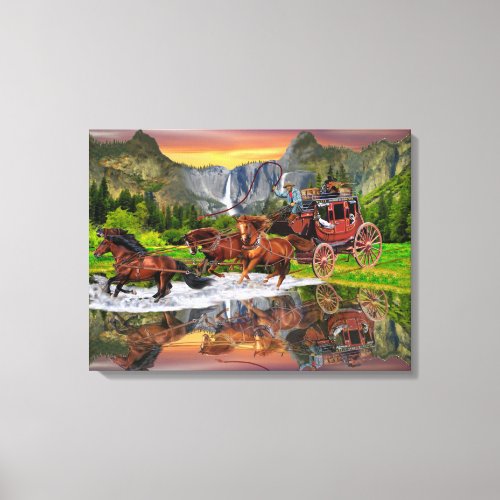 WELLS FARGO STAGECOACH CANVAS PRINT