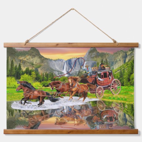 WELLS FARGO STAGECOACH HANGING TAPESTRY