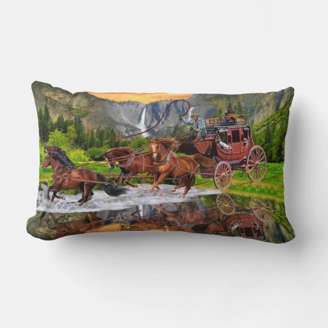 WELLS FARGO STAGECOACH LUMBAR PILLOW (Front)