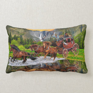 WELLS FARGO STAGECOACH LUMBAR PILLOW