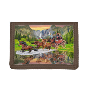  WELLS FARGO STAGECOACH TRIFOLD WALLET