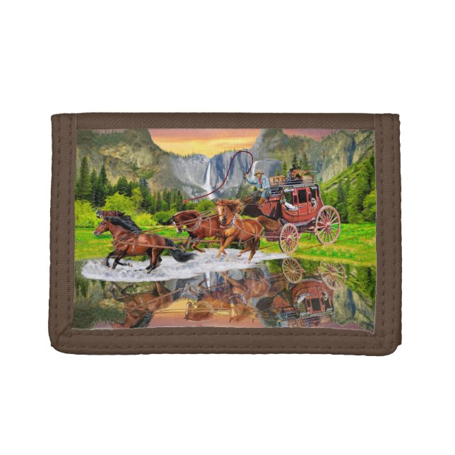  WELLS FARGO STAGECOACH TRIFOLD WALLET (Front)