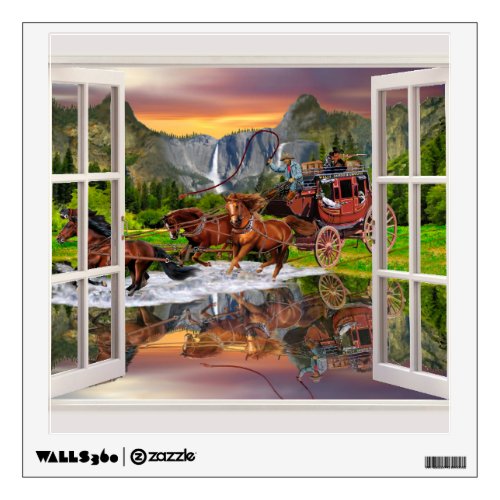 WELLS FARGO STAGECOACH WALL DECAL