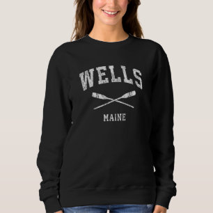 Wells Maine Vintage Nautical Paddles Sports Oars Sweatshirt