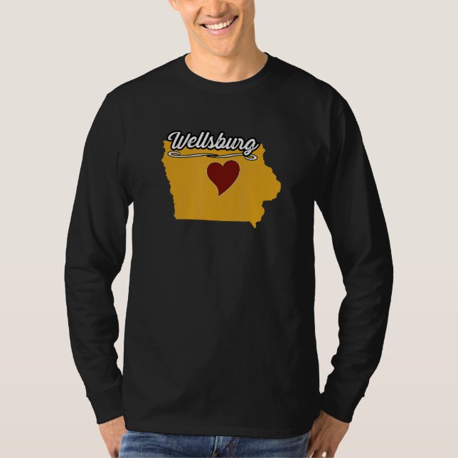 WELLSBURG IOWA IA USA Cute Souvenir Merch  US City T-Shirt (Front)