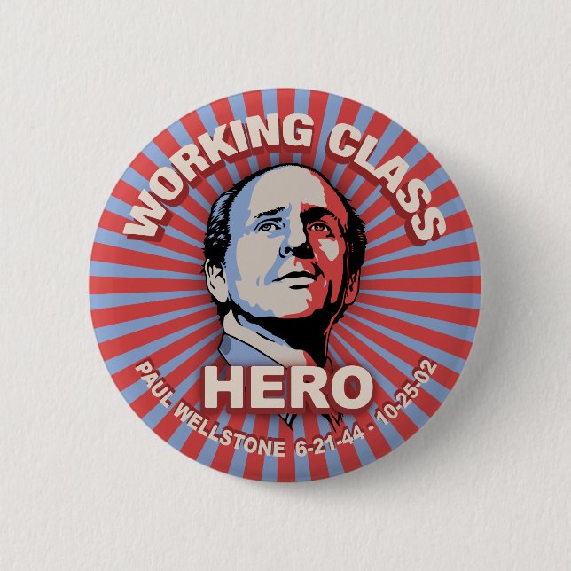 Wellstone Hero Pinback Button (Front)