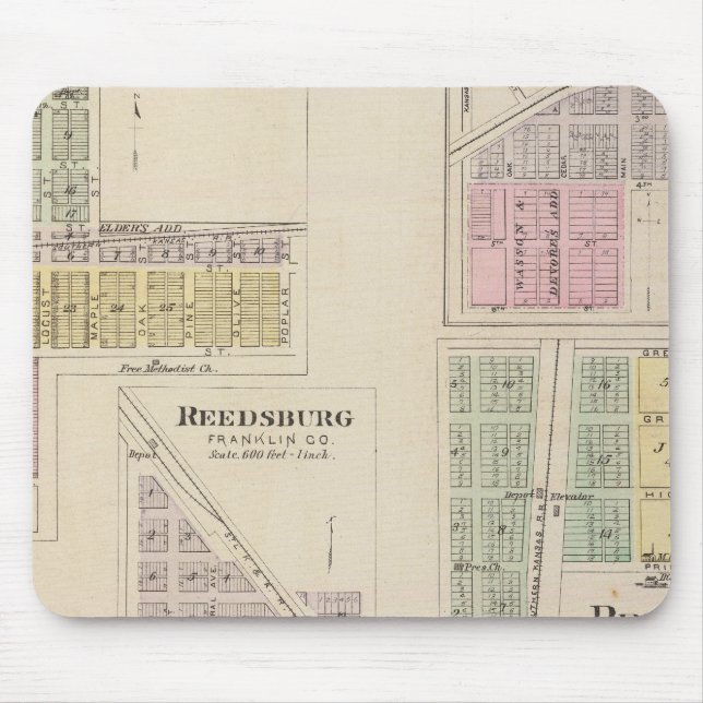 Wellsville, Emmerson, Reedsburg, Princeton, Kansas Mouse Pad (Front)