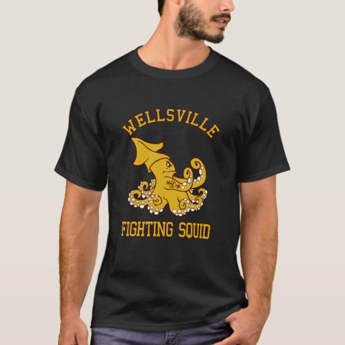 Wellsville Fighting Squid Pete and PeteNotre Dame T_Shirt