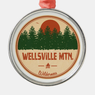 Wellsville Mountain Wilderness Utah Metal Ornament