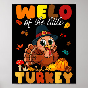 Welo Of The Little Turkey Thanksgiving Baby Shower Poster