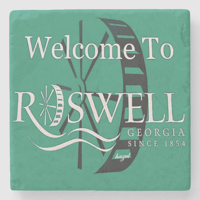 Welome To Roswell, Georgia, Marble Stone Coaster. Coaster (Front)