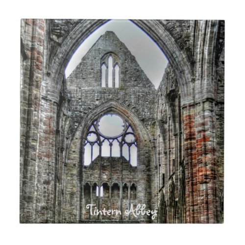 Welsh Abbey at Tintern Wye Valley Wales Ceramic Tile