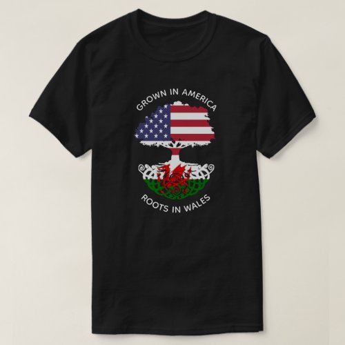 Welsh_American Roots In Wales Celtic Tree T_Shirt