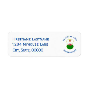Welsh Angel Hanukkah Flag Personalized Label
