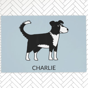 Welsh Border Collie Sheep Dog Name Pet Food Mat