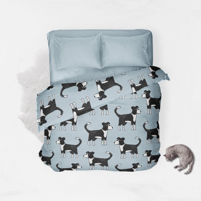 Welsh Border Collie Sheep Dog Pattern Duvet Cover (Creator Uploaded)