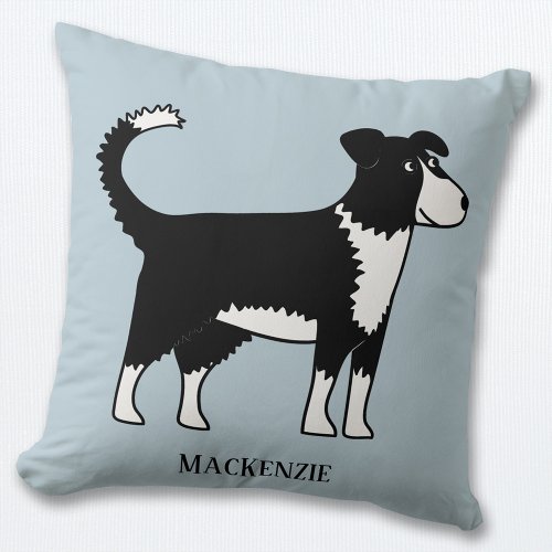 Welsh Border Collie Sheepdog Personalized Throw Pillow