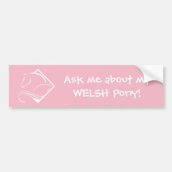 Welsh Bumper Sticker by WelshPoniesandCobs at Zazzle
