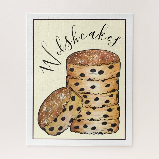Welsh Cakes Welshcakes Bakestones UK British Food Jigsaw Puzzle (Vertical)