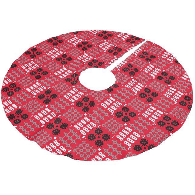 Welsh Carthen Blanket Tapestry Design Brushed Polyester Tree Skirt (Angled)