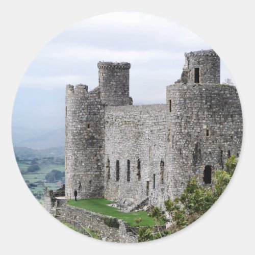 WELSH CASTLES CLASSIC ROUND STICKER