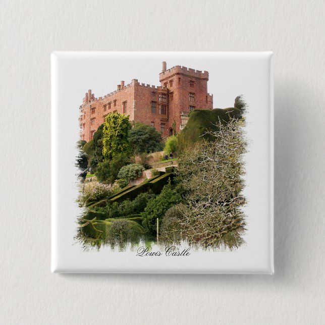 WELSH CASTLES PINBACK BUTTON (Front)