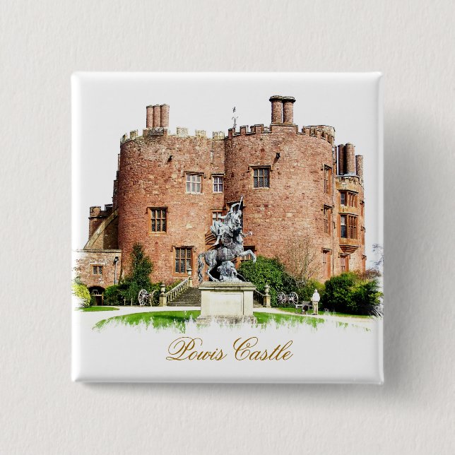 WELSH CASTLES PINBACK BUTTON (Front)