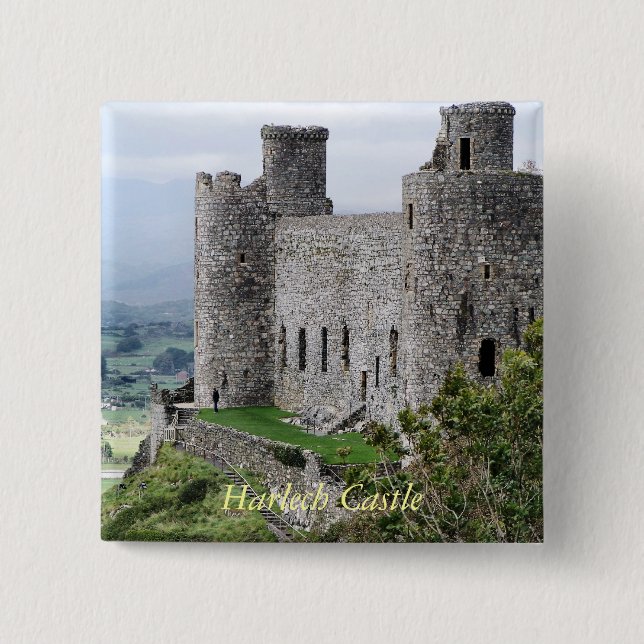 WELSH CASTLES PINBACK BUTTON (Front)