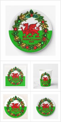 Welsh Christmas Red Dragon 