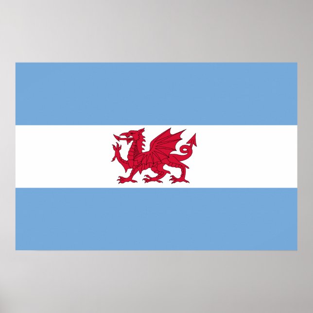 Welsh Colony In Patagonia, Argentina flag Poster (Front)